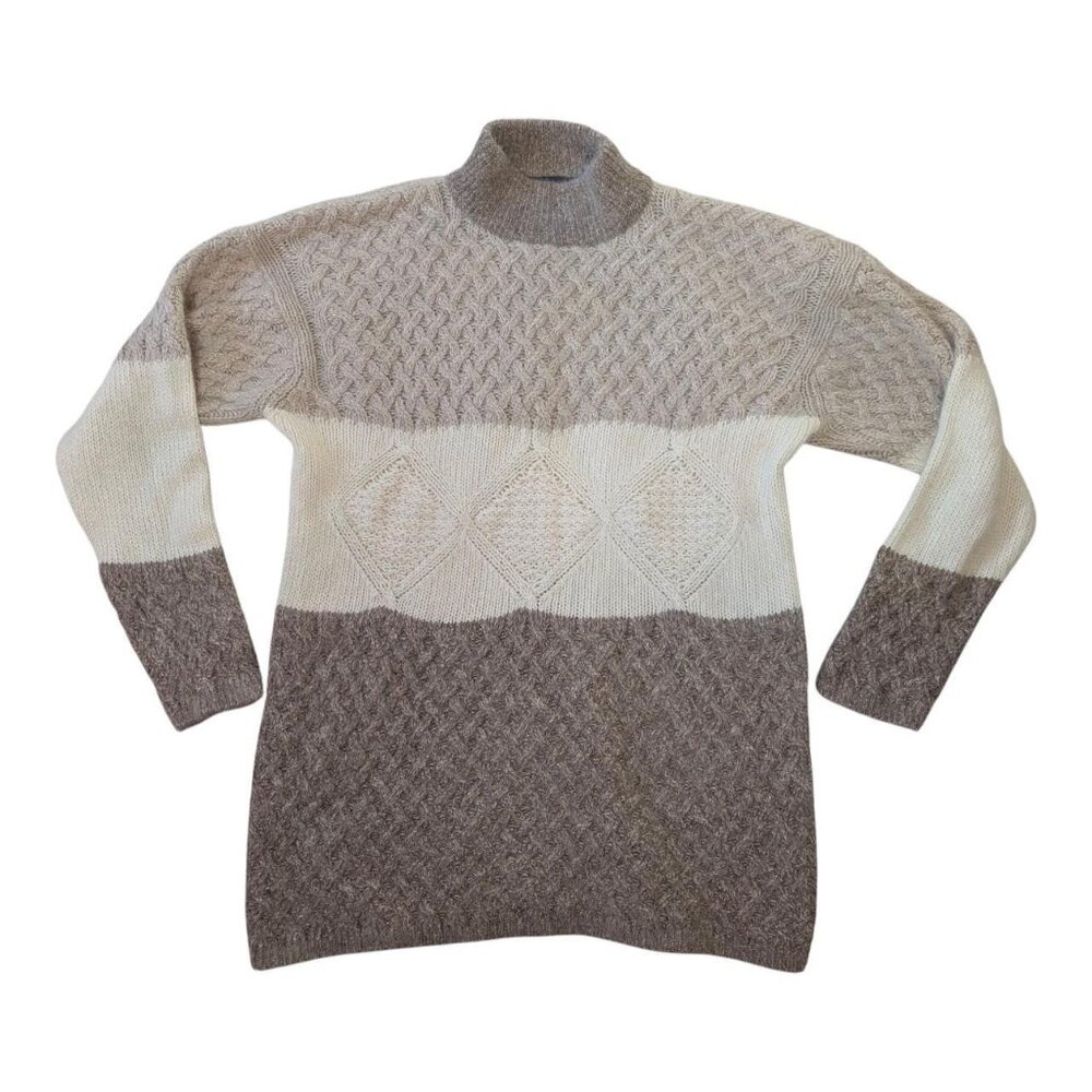 IB Diffusions Silk Angora blend pull-over mock neck sweater Size L